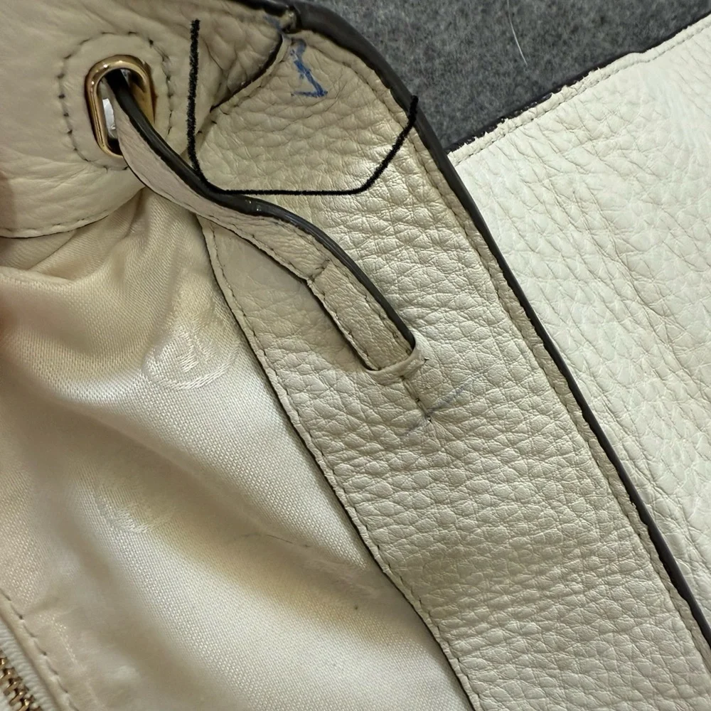 Tory Burch Cream Leather Backpack - Picture 11 of 13